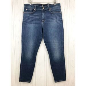 7FAM Gwenevere Distressed Skinny Ankle Jeans NWT 